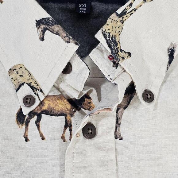 Davy Jones Horse Themed Button-Down Shirt Mens Size XXL Tommy Hilfiger - Picture 4 of 11